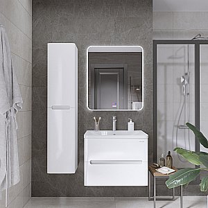 Тумба с раковиной подвесная Grossman АДЕЛЬ-НОРМА 70 белая для ванной в интернет-магазине Sanbest