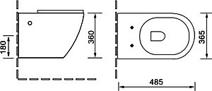 Унитаз подвесной SantiLine SL-5005MG безободковый, с крышкой микролифт, серый матовый купить в интернет-магазине Sanbest