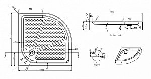 Душевой поддон Azario P210 100х100 купить в интернет-магазине Sanbest