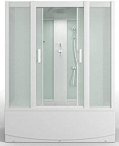 Душевой бокс Alex Baitler 148х80 MR3515TP-C3-RUS стекло матовое/профиль белый купить в интернет-магазине Sanbest