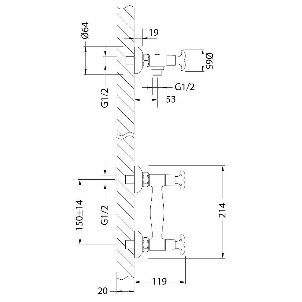 Смеситель для душа Lemark Flora LM0103C купить в интернет-магазине сантехники Sanbest