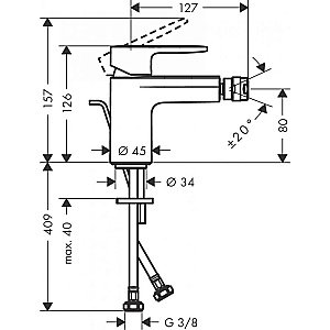 Смеситель Hansgrohe Vernis Blend 71210000 купить в интернет-магазине сантехники Sanbest