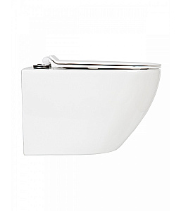 Унитаз подвесной Agger AT09150L безободковый, с инсталляцией, смыв торнадо, с крышкой микролифт, белый глянцевый купить в интернет-магазине Sanbest