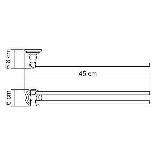 Полотенцедержатель поворотный WasserKRAFT Ammer К-7031 купить в интернет-магазине сантехники Sanbest