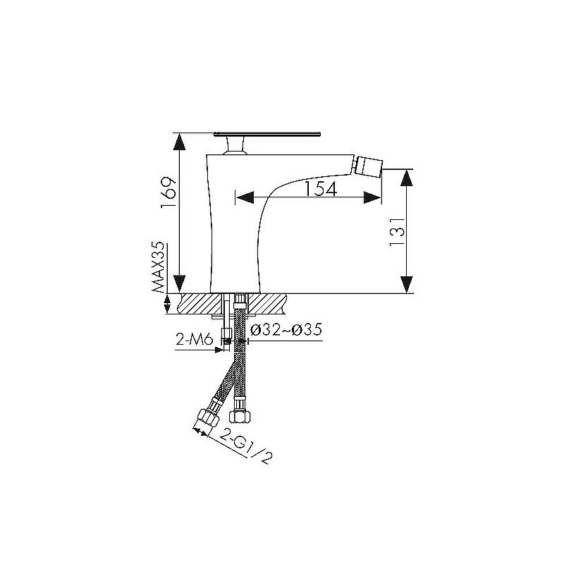 Смеситель для биде Kaiser Star 02088 купить в интернет-магазине сантехники Sanbest