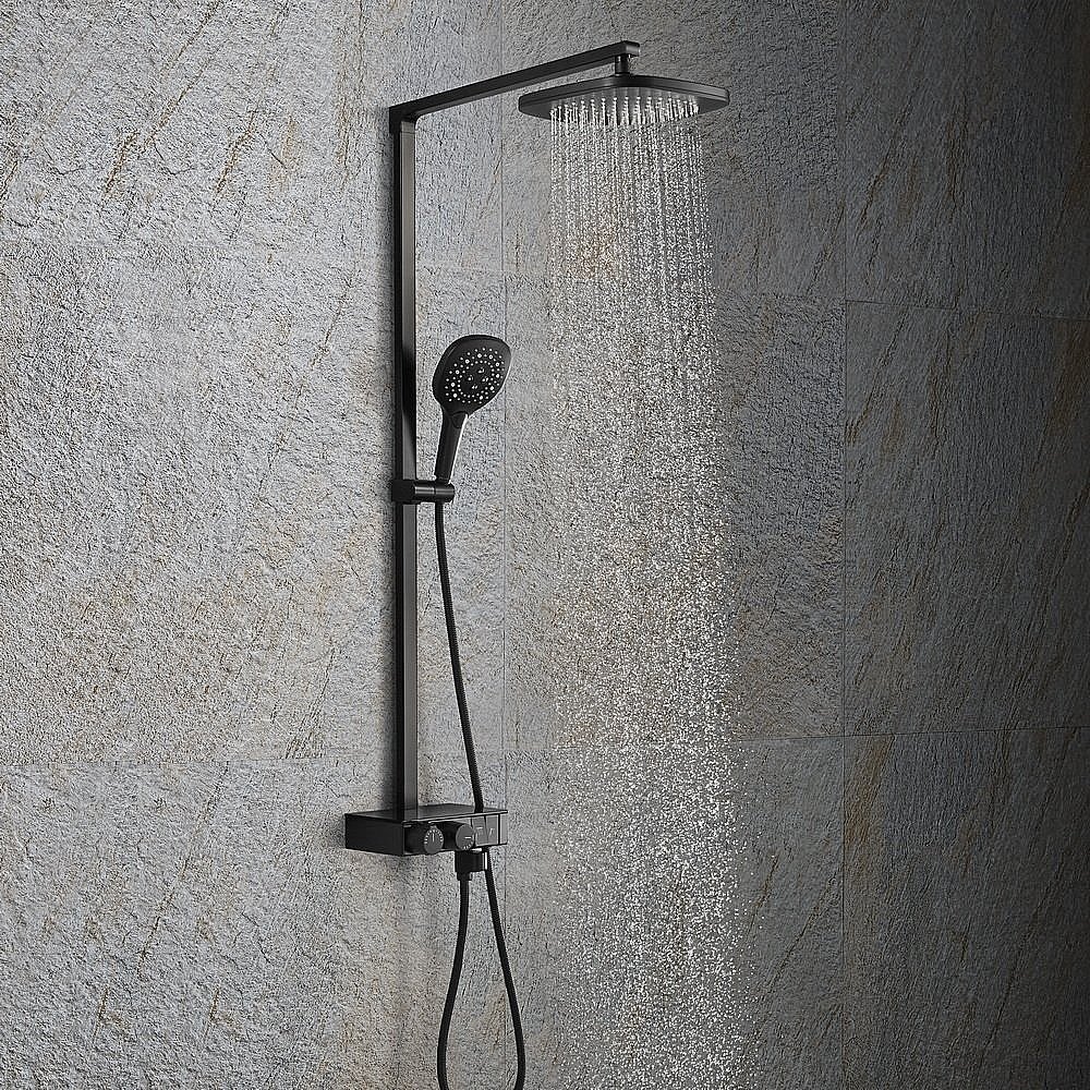 Душевая система Black&White UNIVERSE U7855В черная матовая купить в интернет-магазине сантехники Sanbest