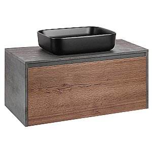 Тумба с раковиной Vincea Mesa 1000 T.Oak + Beton для ванной в интернет-магазине Sanbest