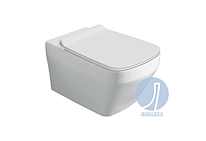 Унитаз подвесной SIMAS Baden Baden BB18bi matt безободковый, с крышкой микролифт, белый матовый купить в интернет-магазине Sanbest