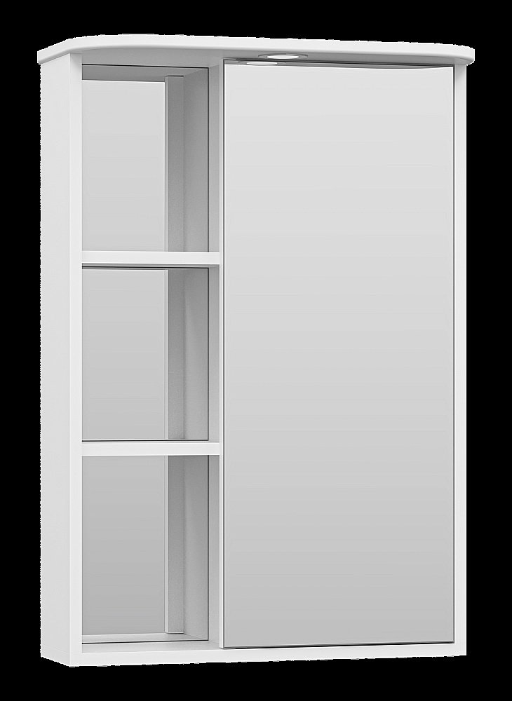 Зеркальный шкаф Misty Венера 55 П-Внр04055-01СвП белый купить в интернет-магазине сантехники Sanbest