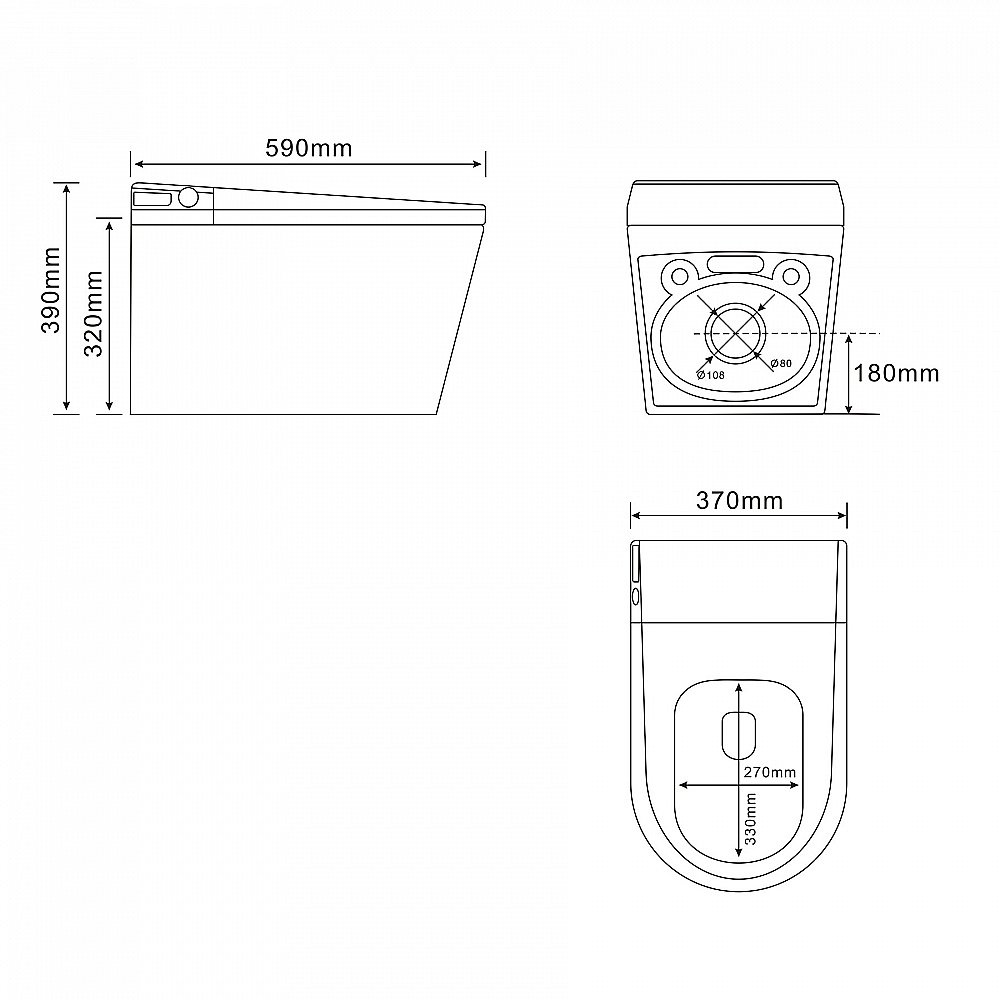Унитаз-биде подвесной Abber Bequem AC1119S электронный, импульсный смыв, с крышкой микролифт белый купить в интернет-магазине Sanbest