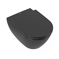 Унитаз подвесной Villeroy&Boch Subway 2.0 5614R0R7 черный матовый, безободковый купить в интернет-магазине Sanbest