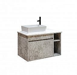 Тумба подвесная Grossman ФАЛЬКОН 80 бетон купить в интернет-магазине сантехники Sanbest