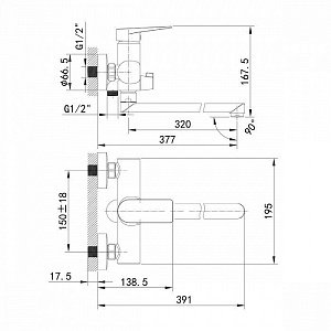 Смеситель для ванны IDDIS Bridge BRDSB02i10WA купить в интернет-магазине сантехники Sanbest