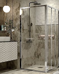 Душевой уголок Grossman Alba1 GR-9090Al1 90х90 стекло прозрачное/профиль хром купить в интернет-магазине Sanbest