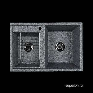 Мойка для кухни Акватон Делия 78 DBL 1A723132DE230 серый купить в интернет-магазине сантехники Sanbest