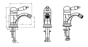 Смеситель для биде Boheme Brilliante Ripresa 346 купить в интернет-магазине сантехники Sanbest