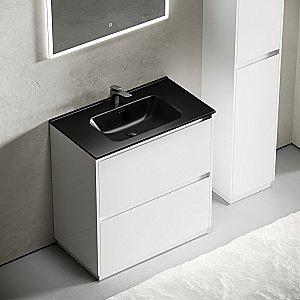 Тумба с раковиной Sancos Libra Floor 100 LB100FW белая для ванной в интернет-магазине Sanbest