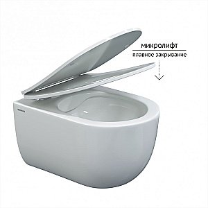 Унитаз подвесной с инсталляцией Berges NOVUM F5 43344 белый/кнопка черная, безободковый, с крышкой микролифт купить в интернет-магазине Sanbest