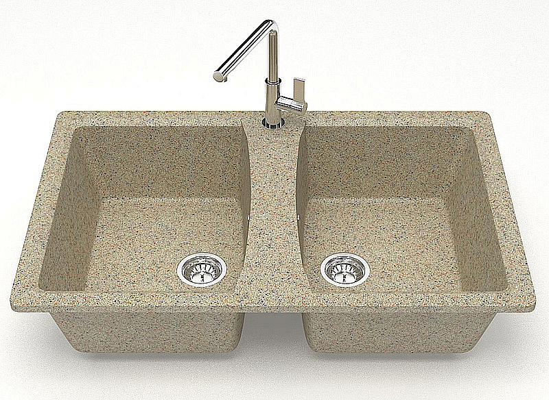 Кухонная мойка Azario Elmas 78х50 CS00078334 песочная матовая купить в интернет-магазине сантехники Sanbest