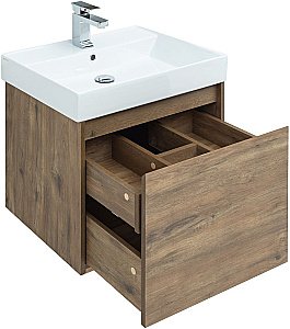 Тумба с раковиной Aquanet Nova Lite 249511 60 дуб рустикальный для ванной в интернет-магазине Sanbest