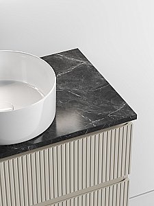 Тумба с раковиной Sancos SNOB T 80 со столешницей, бежевая матовая для ванной в интернет-магазине Sanbest