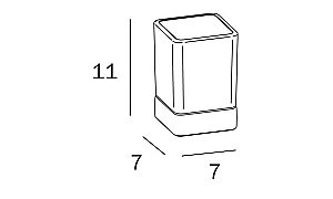 Стакан Inda Lea A1810ZNE21 черный матовый купить в интернет-магазине сантехники Sanbest