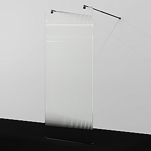 Душевое ограждение WasserKRAFT Vechte 60W46MB-FL 110 фиксатор черный/стекло рифленое купить в интернет-магазине Sanbest