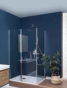 Душевая дверь Aquanet Cinetic AE12-N-120H190U-CT 120 стекло прозрачное/профиль хром купить в интернет-магазине Sanbest