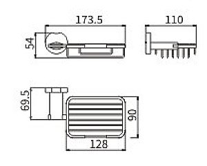Мыльница CeramaLux Loft 53905 хром купить в интернет-магазине сантехники Sanbest