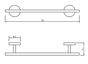 Полотенцедержатель Migliore Fortis 31766 черный купить в интернет-магазине сантехники Sanbest