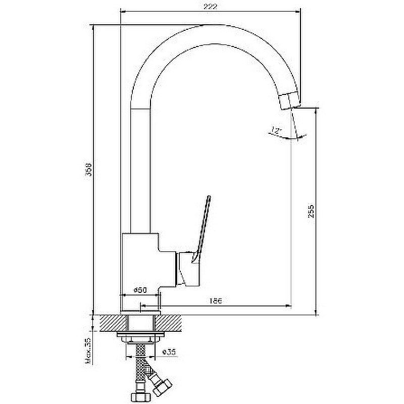 Смеситель для кухни Rush Siple SI7335-60White купить в интернет-магазине сантехники Sanbest