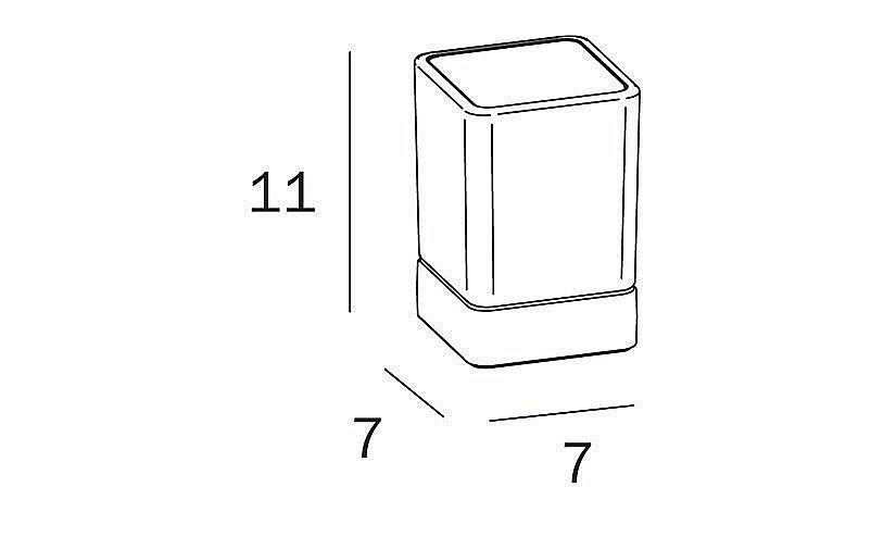 Стакан Inda Lea A1810ZNE21 черный матовый купить в интернет-магазине сантехники Sanbest