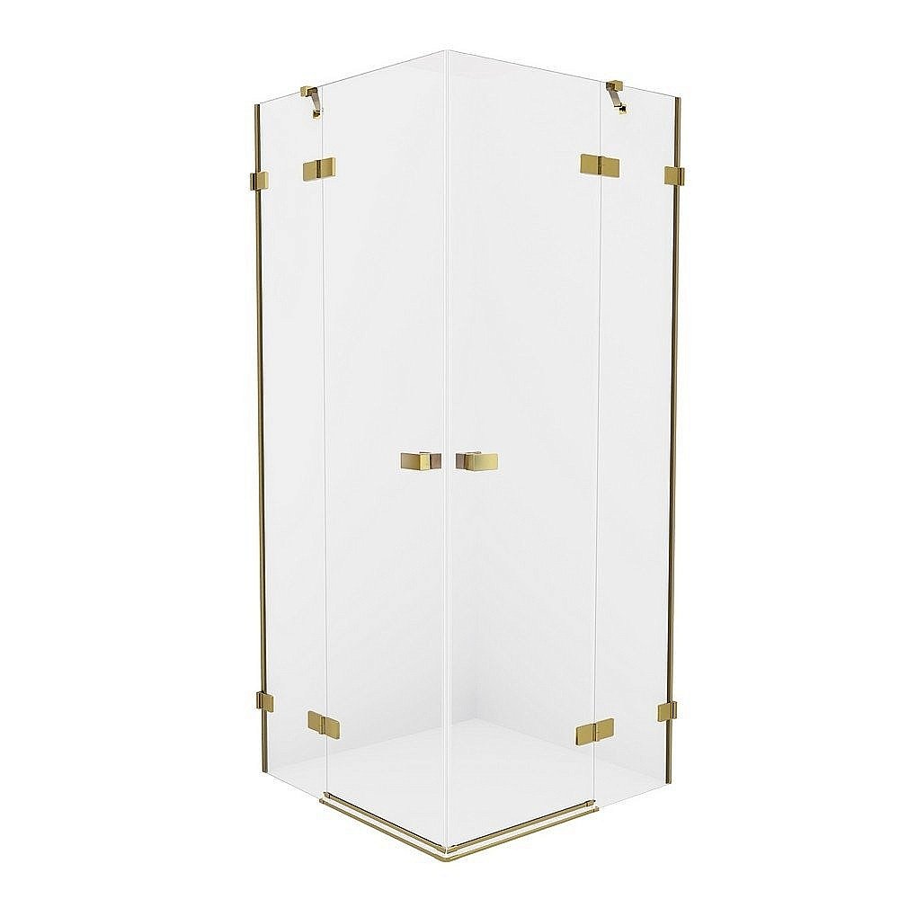 Душевой уголок NEW TRENDY AVEXA GOLD BRUSHED EXK-1881 80x110 стекло прозрачное/профиль золото купить в интернет-магазине Sanbest