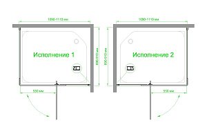 Душевой уголок Royal Bath HPVD RB9110HPVD-T-BL 110х90 прозрачное стекло/черный профиль купить в интернет-магазине Sanbest