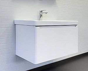 Тумба с раковиной Comforty Арзамас 80-1 00-00017177 белая матовая для ванной в интернет-магазине Sanbest