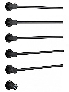 Полотенцесушитель электрический встраиваемый WONZON & WOGHAND MÜNCHEN, Черный матовый (WW-A355-MB) купить в интернет-магазине сантехники Sanbest