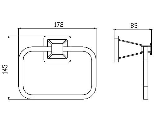 Полотенцедержатель Kaiser KH-1031 хром купить в интернет-магазине сантехники Sanbest