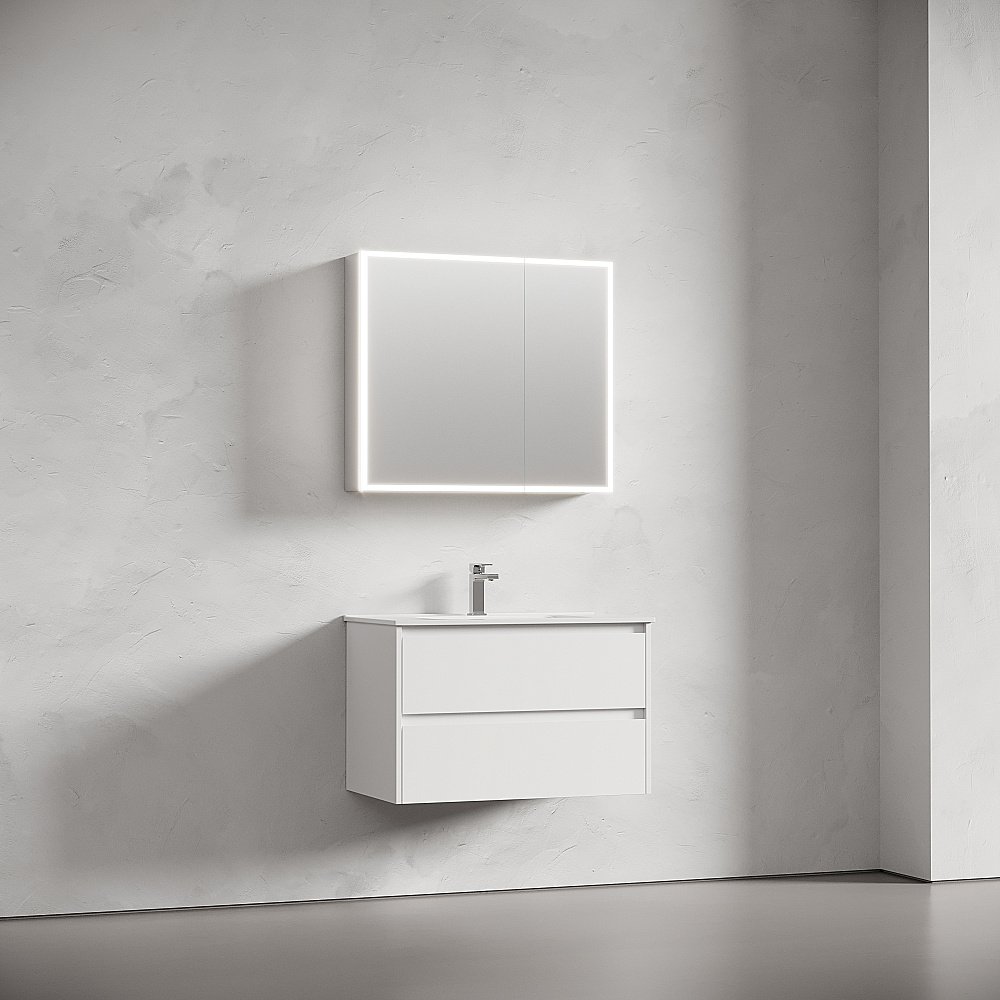 Зеркальный шкаф Sancos Evoke 90х70 SC8090 серый купить в интернет-магазине сантехники Sanbest