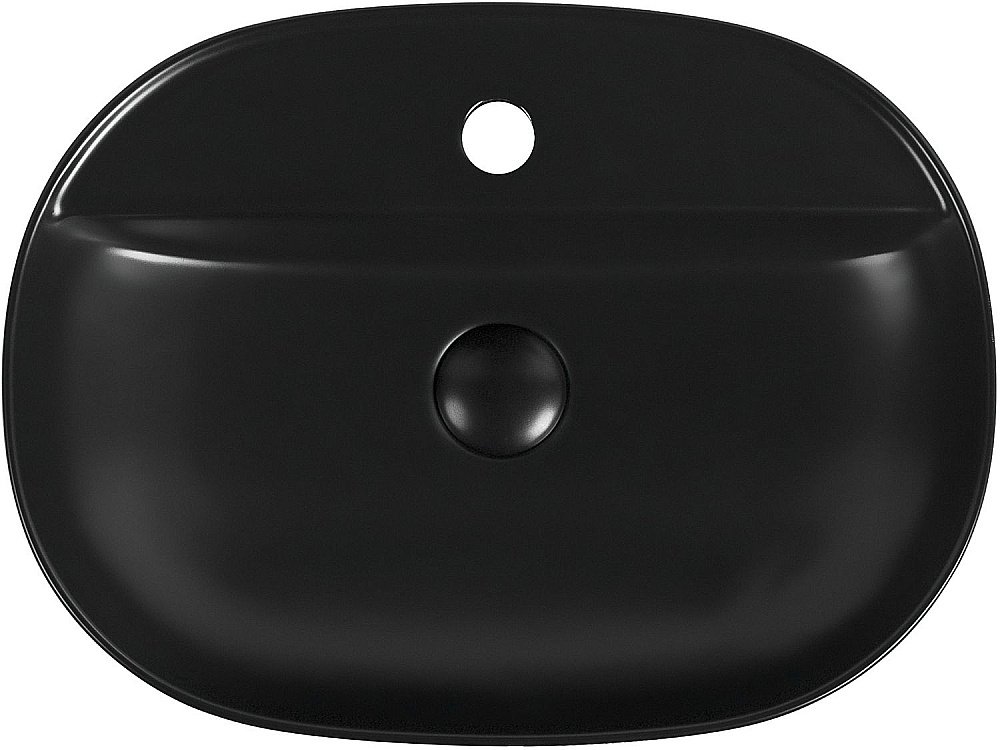 Раковина накладная Aquanet Lake-2-MB 50 273672 черная матовая купить в интернет-магазине Sanbest
