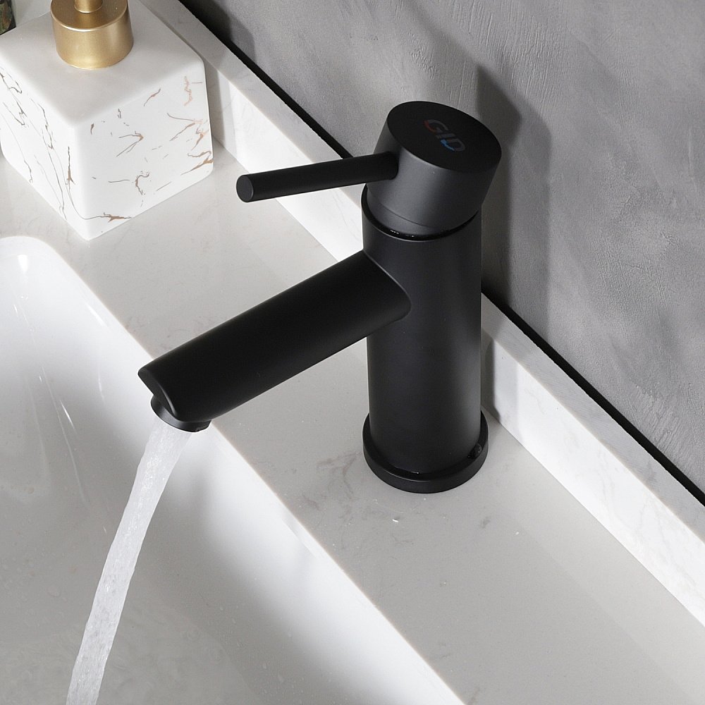 Смеситель для раковины Gid Berlin SS080-BM-K черный матовый купить в интернет-магазине сантехники Sanbest