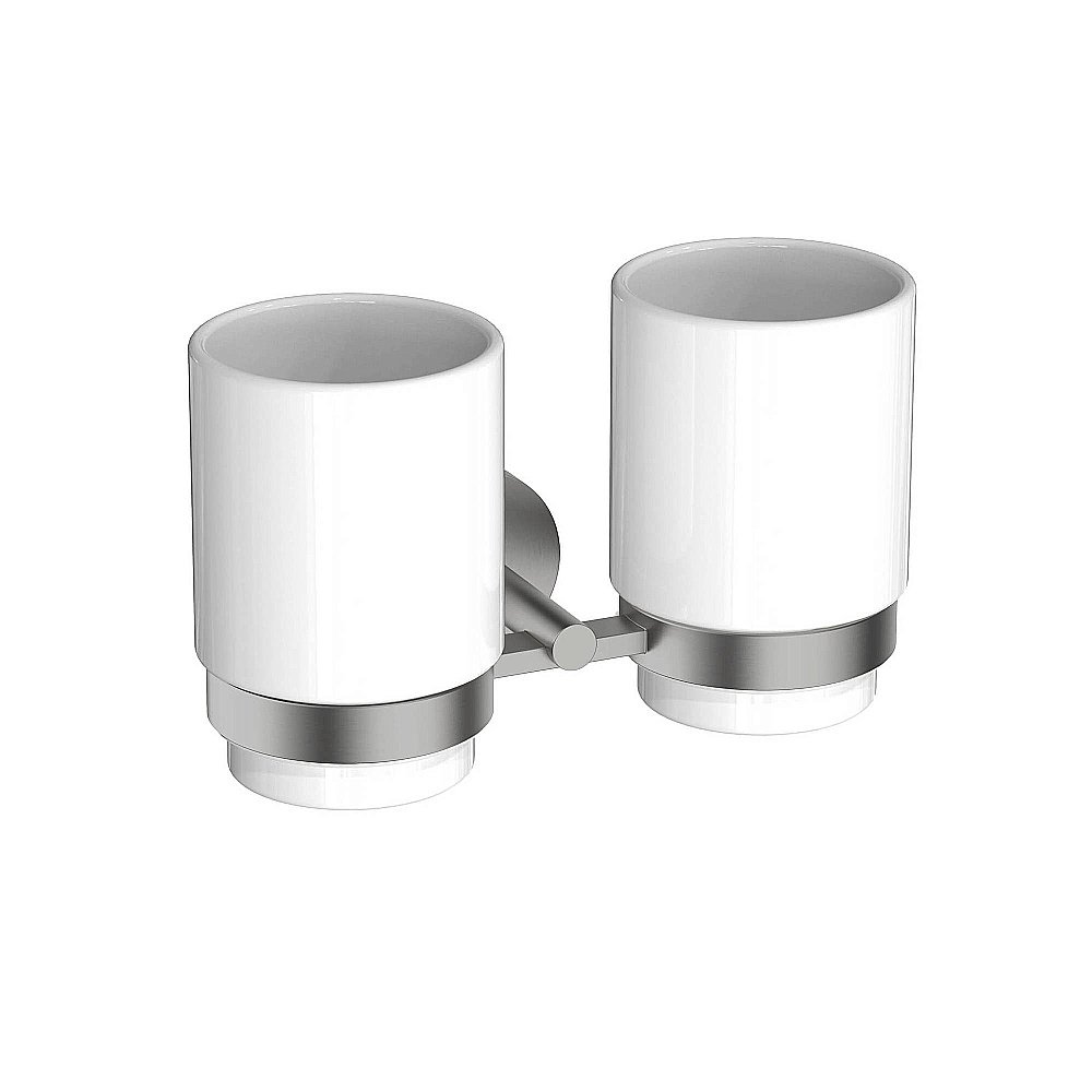 Стакан двойной Aquatek Бетта AQ4617BGM керамика/оружейная сталь купить в интернет-магазине сантехники Sanbest