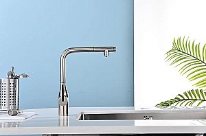 Смеситель для кухни Paulmark Viper Vi213105-BS брашированная сталь купить в интернет-магазине сантехники Sanbest