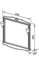 Зеркало Aquanet Николь 90 в ванную от интернет-магазине сантехники Sanbest