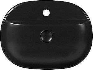 Раковина накладная Aquanet Lake-2-MB 50 273672 черная матовая купить в интернет-магазине Sanbest