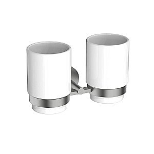 Стакан двойной Aquatek Бетта AQ4617BGM керамика/оружейная сталь купить в интернет-магазине сантехники Sanbest