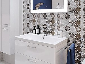 Мебель для ванной подвесная Cersanit LARA 80 белая для ванной в интернет-магазине Sanbest