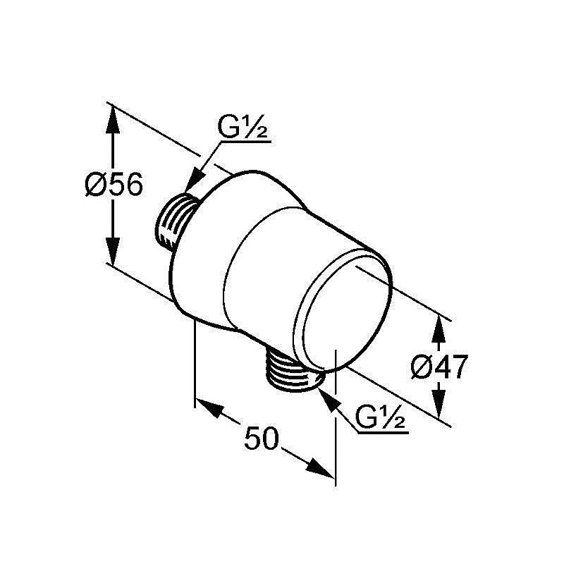 Шланговое подсоединение Kludi 630600500 купить в интернет-магазине сантехники Sanbest