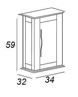 Шкафчик Cezares New Classico TIFFANY 54961 34 Nero grafite для ванной в интернет-магазине сантехники Sanbest