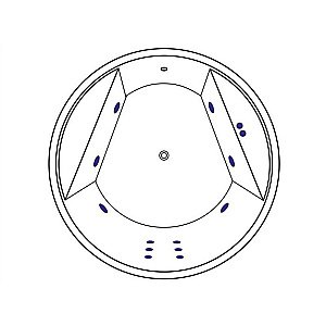 Ванна акриловая EXCELLENT Great Arc LINE WAEX.GRE16.LINE.GL 160x160 белая с гидромассажем купить в интернет-магазине Sanbest
