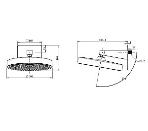 Верхний душ WONZON & WOGHAND, Белый матовый (WW-HS099-MW) купить в интернет-магазине сантехники Sanbest